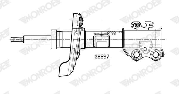 Shock Absorber MONROE ORIGINAL (Gas Technology) G8697