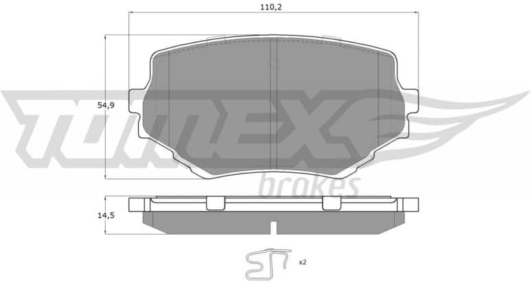 Brake Pad Set, disc brake TX 13-60