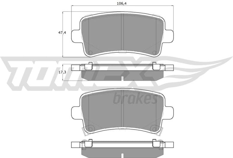 Brake Pad Set, disc brake TX 16-36