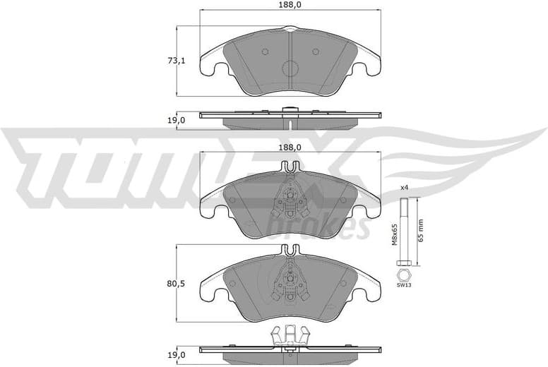 Brake Pad Set, disc brake TX 16-31