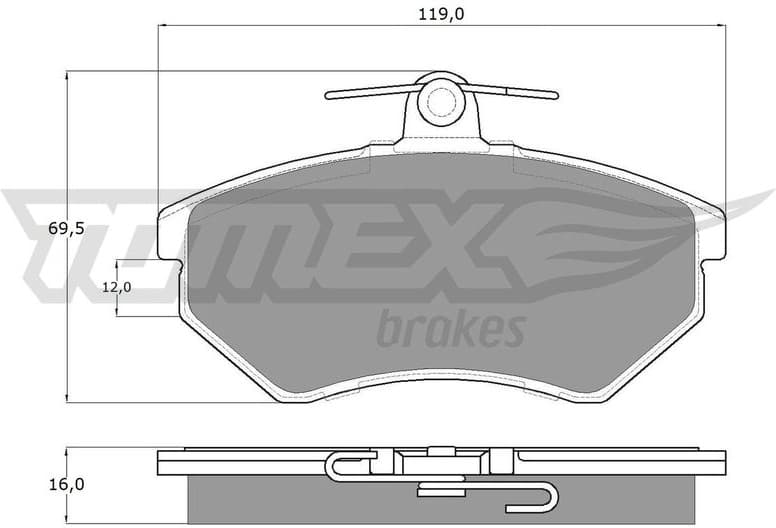 Brake Pad Set, disc brake TX 10-63