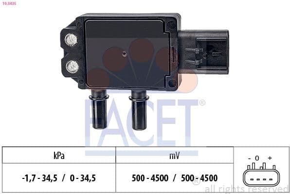 Sensor, exhaust pressure OE Equivalent 10.3435