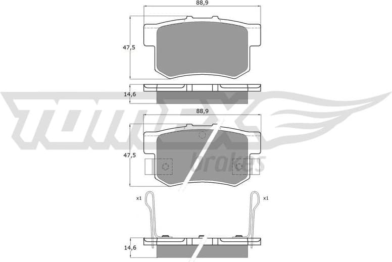 Brake Pad Set, disc brake TX 11-00