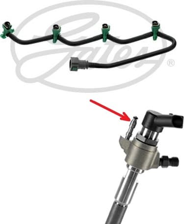 Hose fuel overflow, return MFL1253