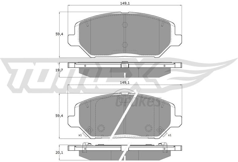 Brake Pad Set, disc brake TX 19-59