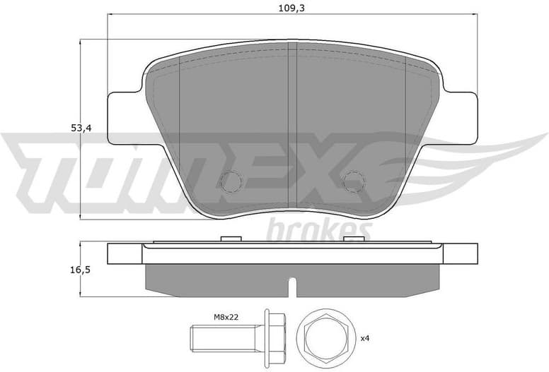 Brake Pad Set, disc brake TX 16-59
