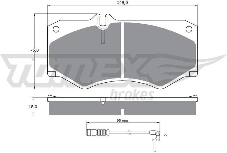 Brake Pad Set, disc brake TX 10-201