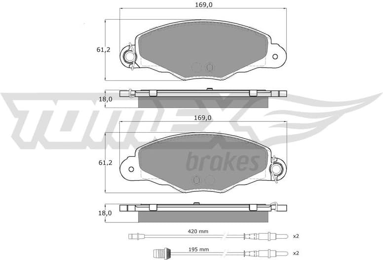 Brake Pad Set, disc brake TX 13-37