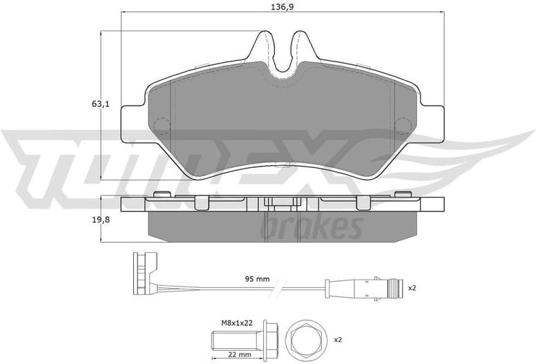 Brake Pad Set, disc brake TX 14-27