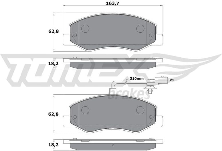 Brake Pad Set, disc brake TX 16-49