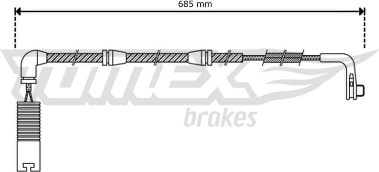 Warning Contact, brake pad wear TX 30-47