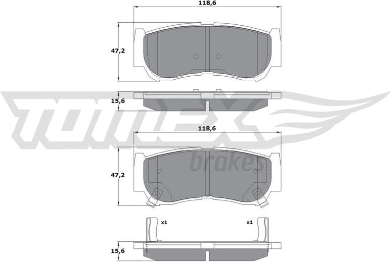 Brake Pad Set, disc brake TX 15-64