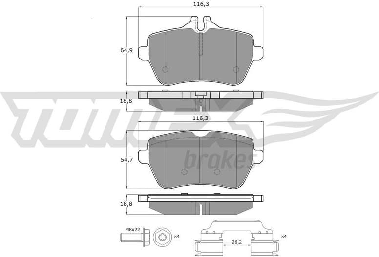 Brake Pad Set, disc brake TX 18-78