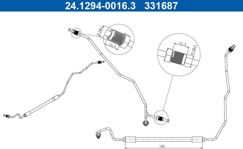 Brake Hose 24.1294-0016.3