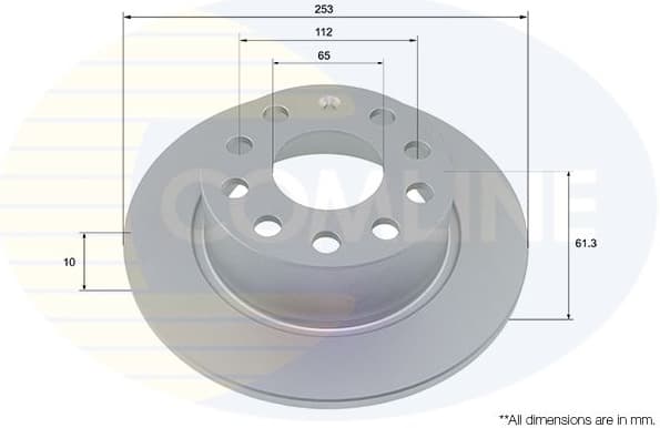 Brake disc, 1pcs REAR ADC4068