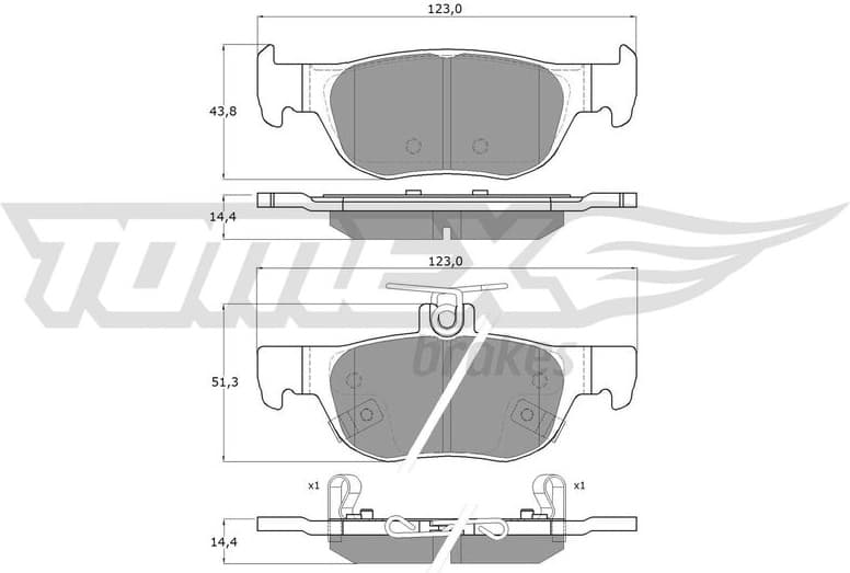 Brake Pad Set, disc brake TX 19-89