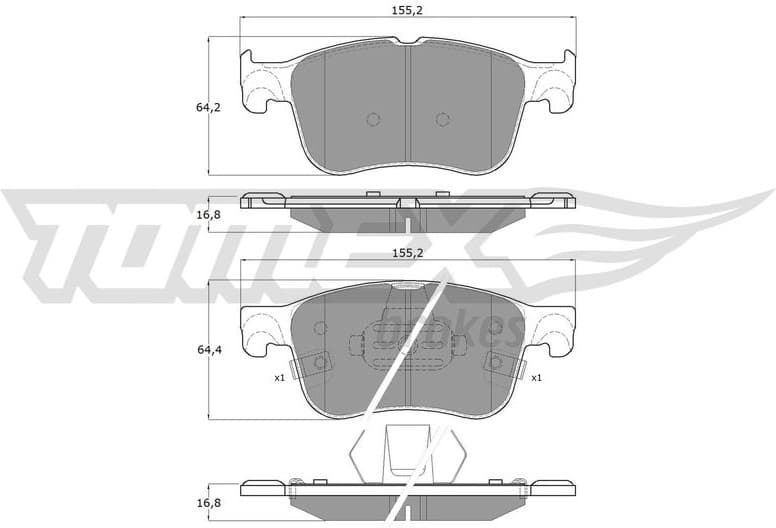 Brake Pad Set, disc brake TX 19-70