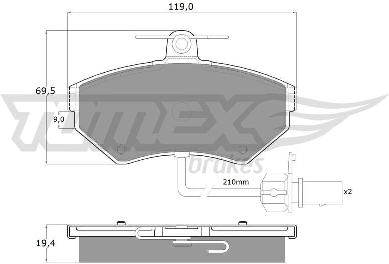 Brake Pad Set, disc brake TX 13-121