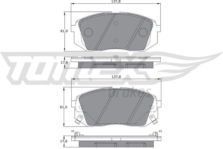 Brake Pad Set, disc brake TX 17-47