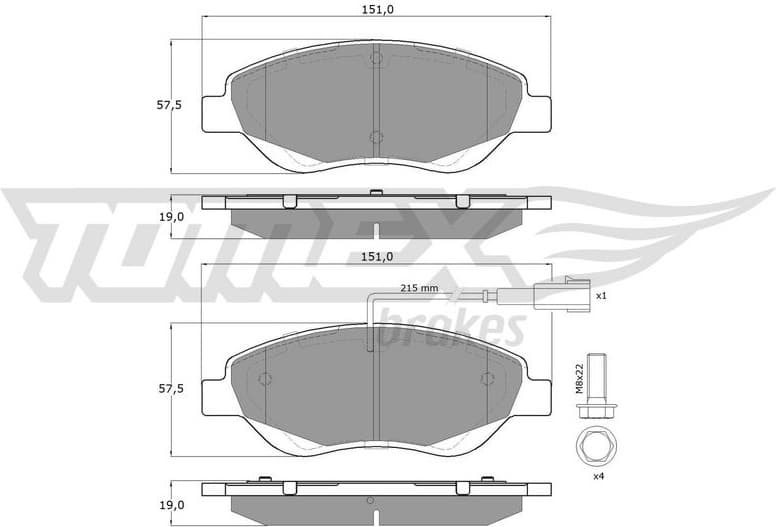 Brake Pad Set, disc brake TX 12-50