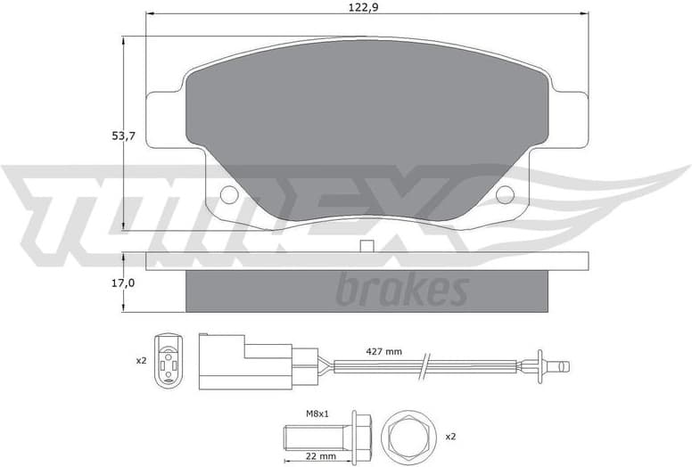 Brake Pad Set, disc brake TX 14-75