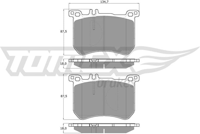 Brake Pad Set, disc brake TX 18-77