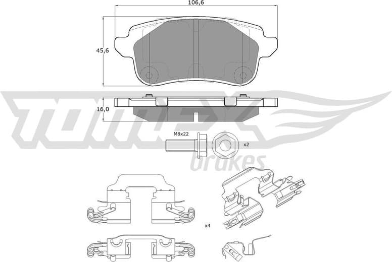 Brake Pad Set, disc brake TX 18-66