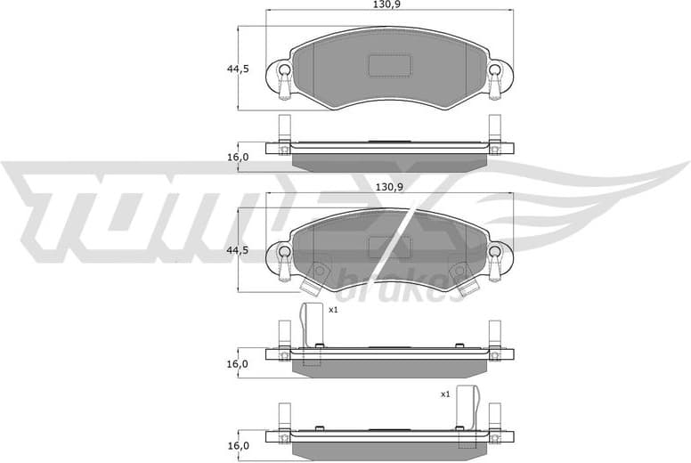 Brake Pad Set, disc brake TX 12-96