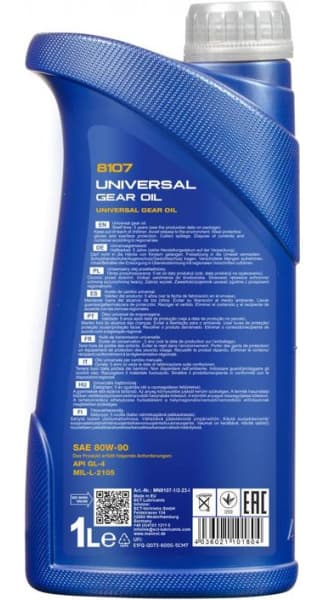 Manual Transmission Oil MANNOL 8107 Universal 80W-90 GL-4 MN8107-1 - image 2