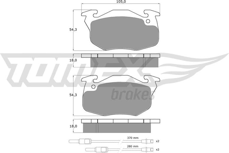 Brake Pad Set, disc brake TX 10-341