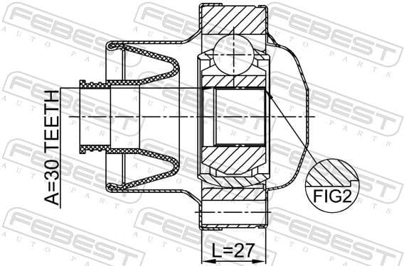 Joint, propshaft 0711-JB424FSHA - image 2
