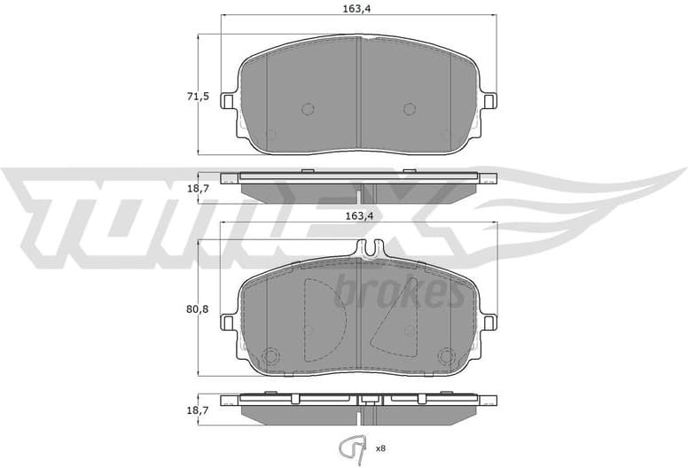 Brake Pad Set, disc brake TX 19-71