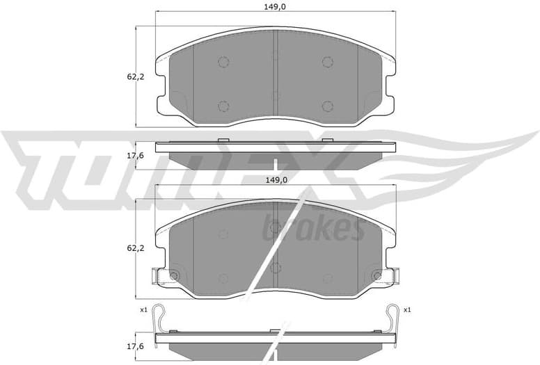 Brake Pad Set, disc brake TX 16-42