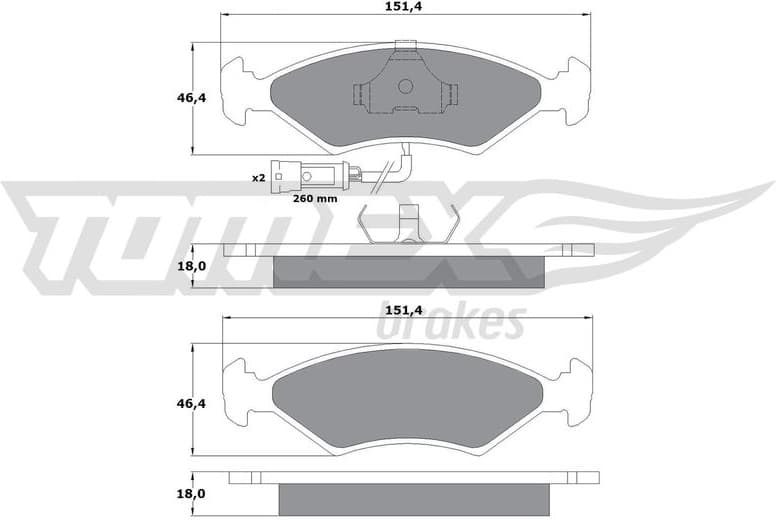 Brake Pad Set, disc brake TX 10-282