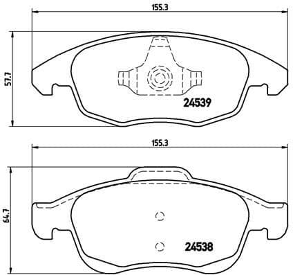 Brake pads front, Top Quality P61083