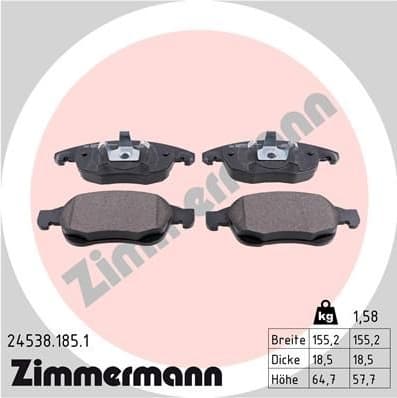 Brake Pad Set, disc brake 24538.185.1