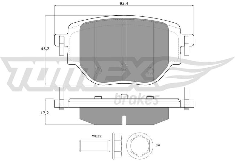 Brake Pad Set, disc brake TX 19-91