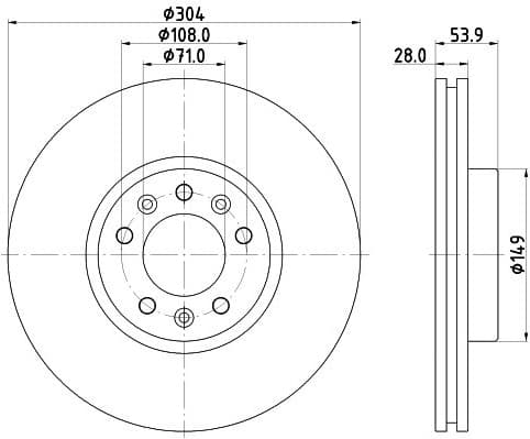 Brake Disc PRO 8DD 355 125-411