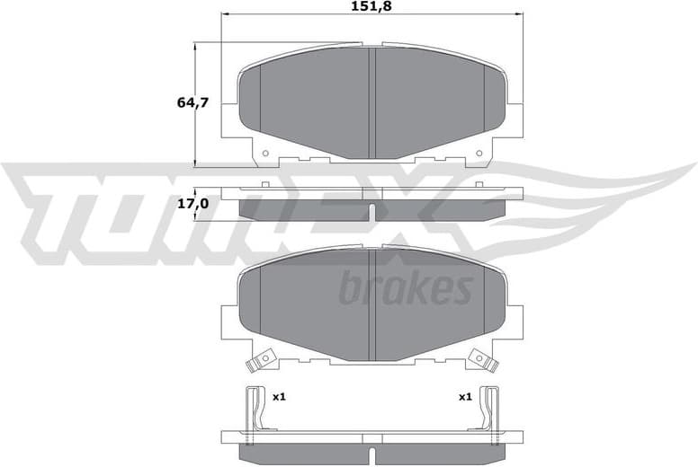 Brake Pad Set, disc brake TX 17-52