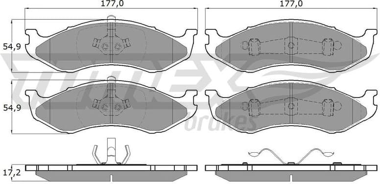 Brake Pad Set, disc brake TX 12-09