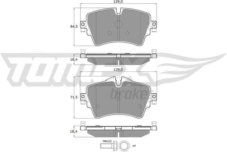 Brake Pad Set, disc brake TX 17-82