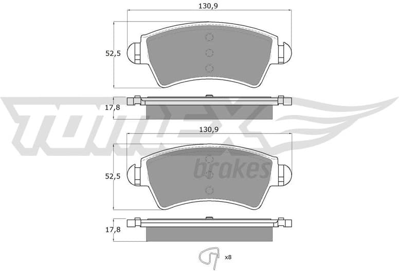 Brake Pad Set, disc brake TX 13-44