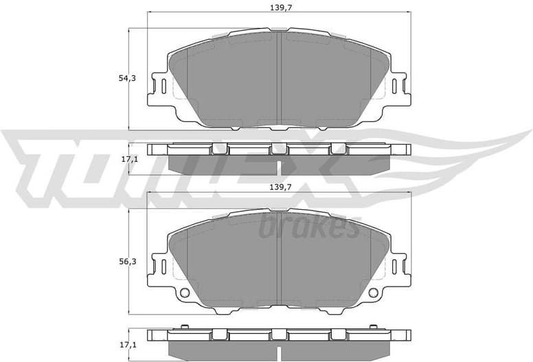 Brake Pad Set, disc brake TX 60-71