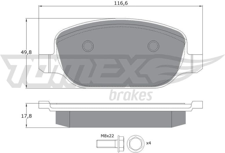 Brake Pad Set, disc brake TX 17-70