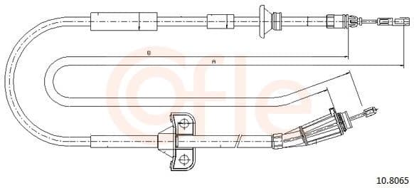 Cable handbrake 10.8065