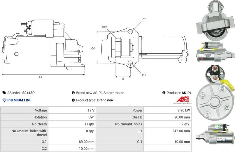 Starter AS S9443P - image 5