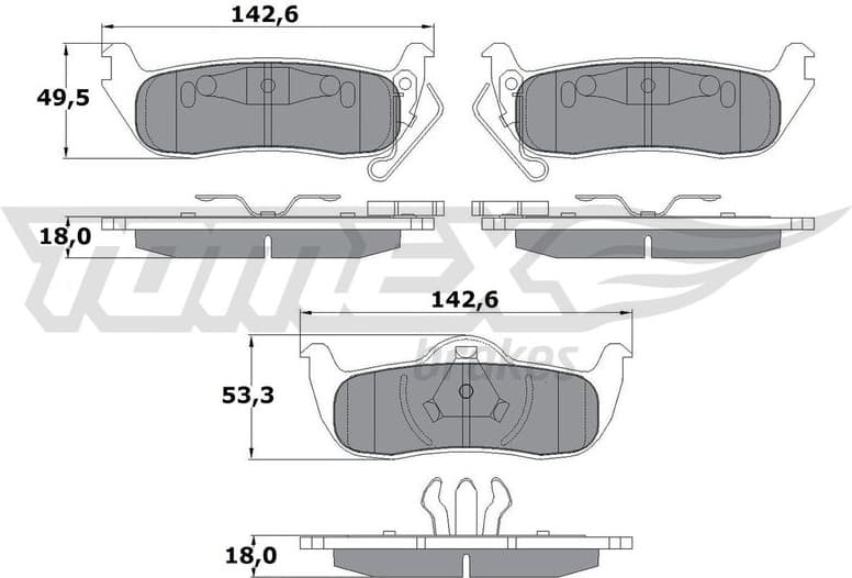 Brake Pad Set, disc brake TX 15-48