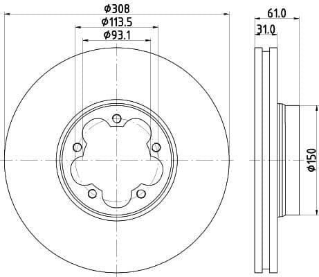 Brake Disc PRO 8DD 355 122-801 - image 4