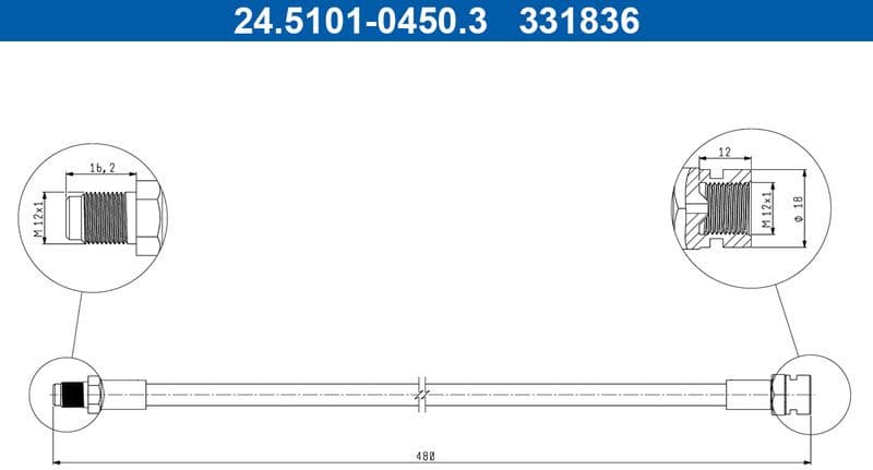Brake Hose 24.5101-0450.3