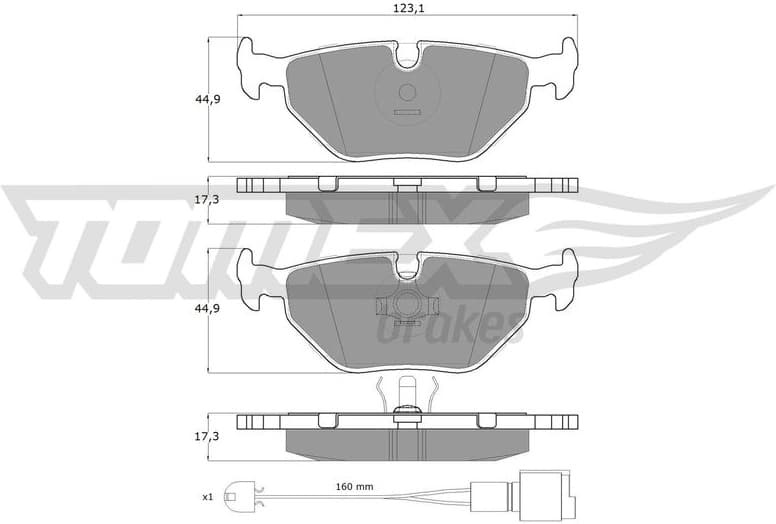 Brake Pad Set, disc brake TX 10-701